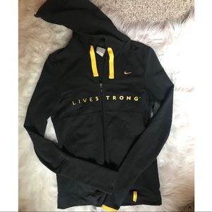 Nike Livestrong zip up hoodie! Size M